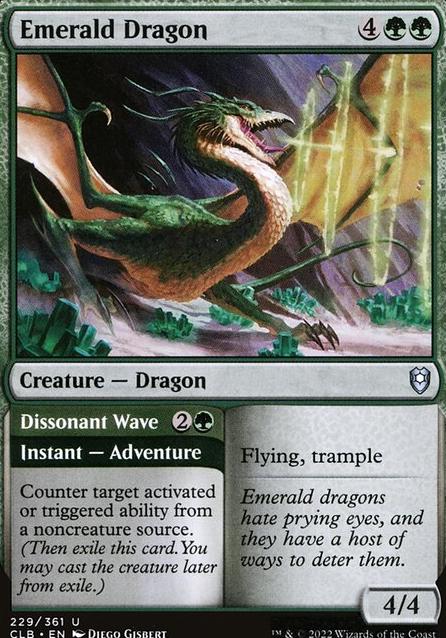 Featured card: Emerald Dragon / Dissonant Wave
